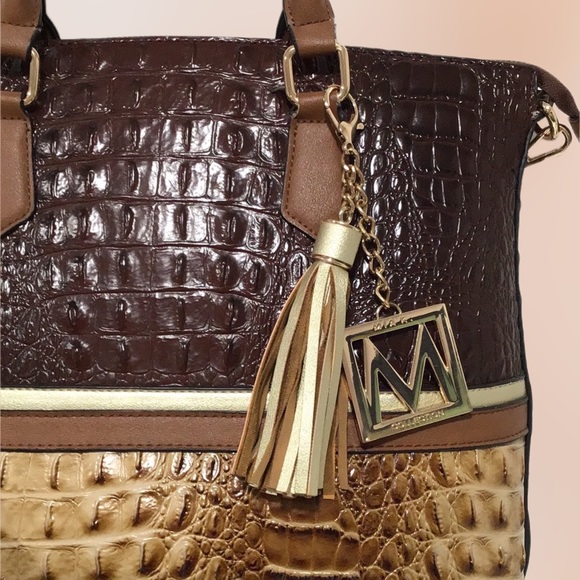 MFK Collection Sophie Crocodile Embossed Tote/Crossbody by Mia K., Vegan Leather - Picture 6 of 13